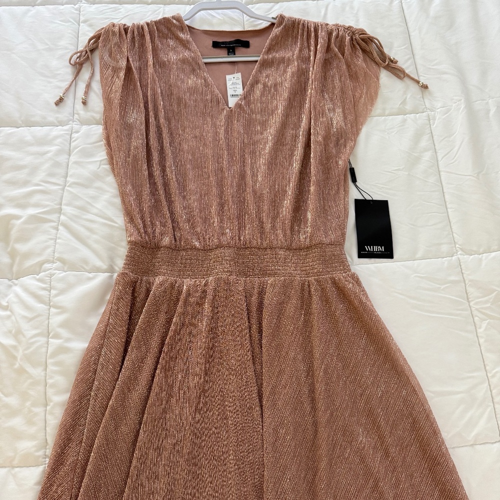 WHBM Cap Sleeve Shimmer Kimono Mini Dress NWT